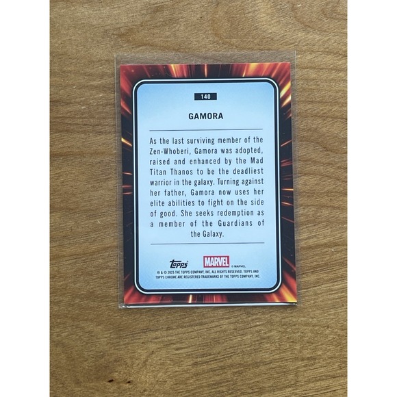 2025 Topps Chrome Marvel Gamora #140 Guardians‎ of the Galaxy - Picture 2 of 2